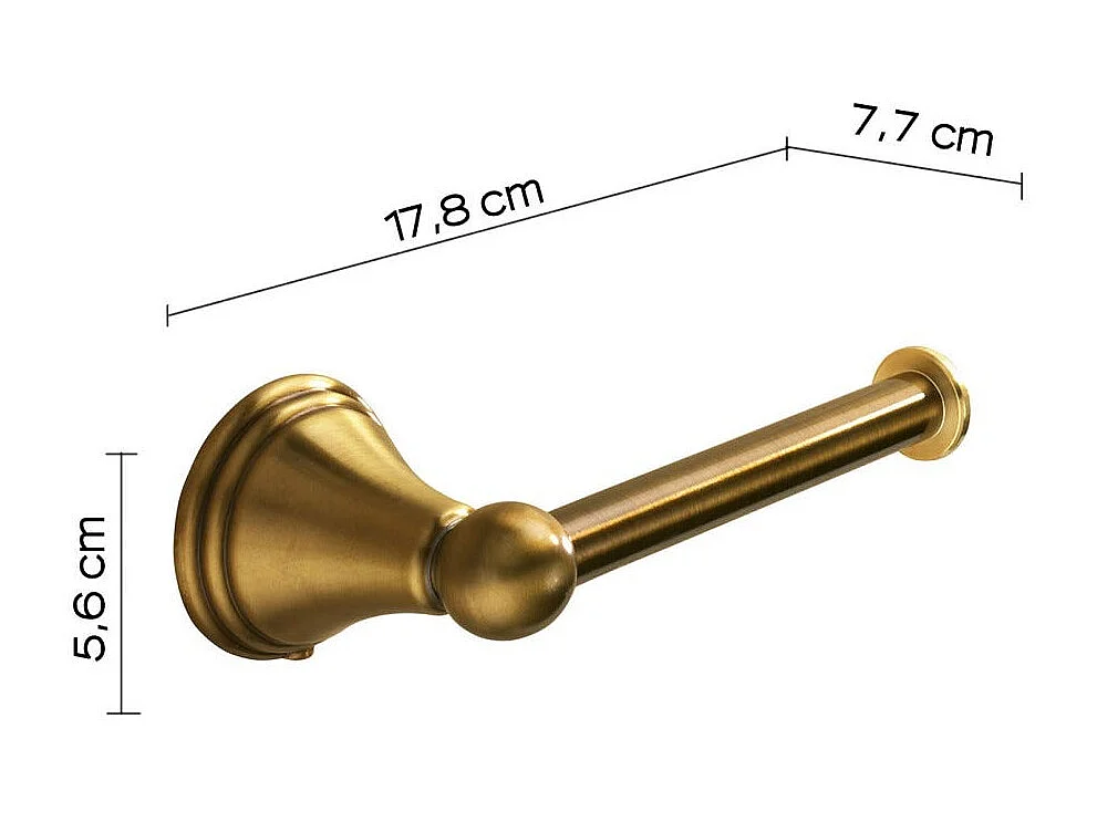 Porte-Rouleaux De Papier Toilette Mural En Acier Bronze | Rosa