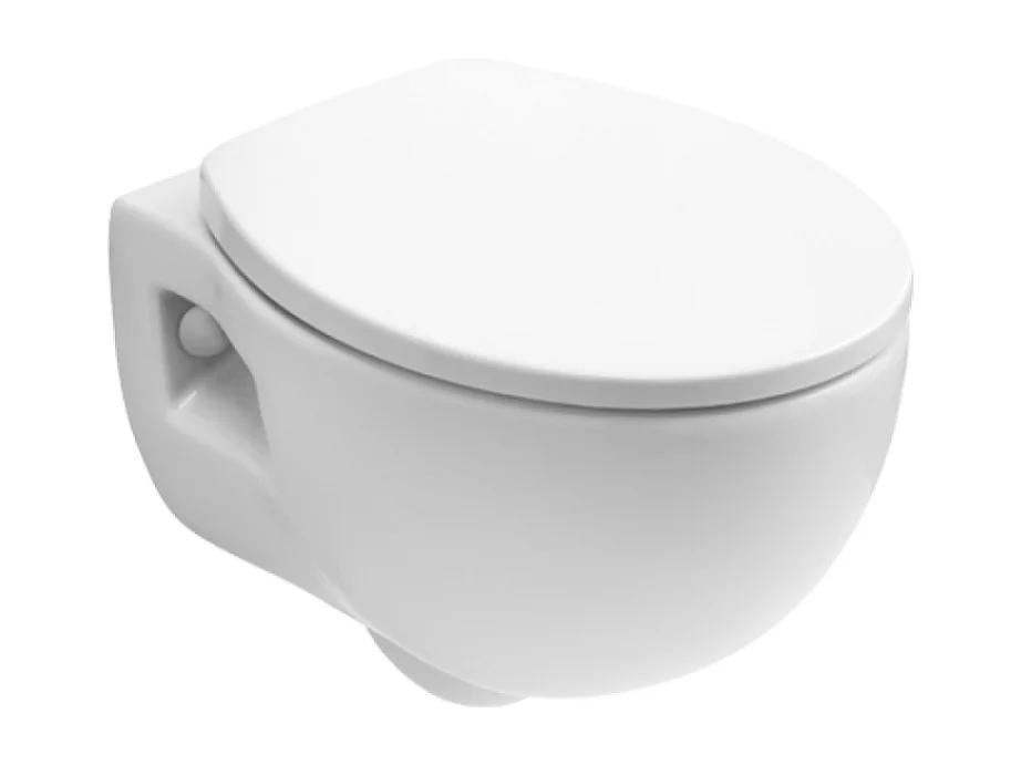 Toilettes Murales Rondes En Céramique Blanche | Patascoss