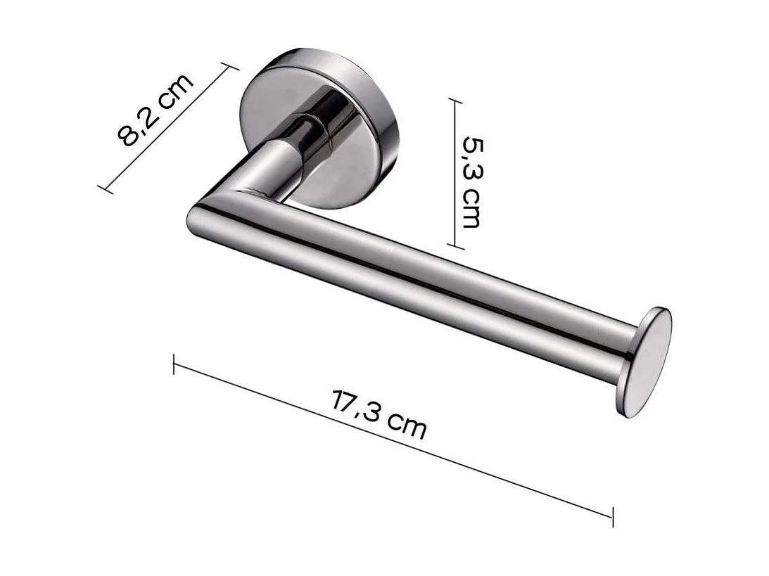 Porte-Rouleau De Papier Toilette Mural En Acier Inoxydable Chromé Brillant  | Loto