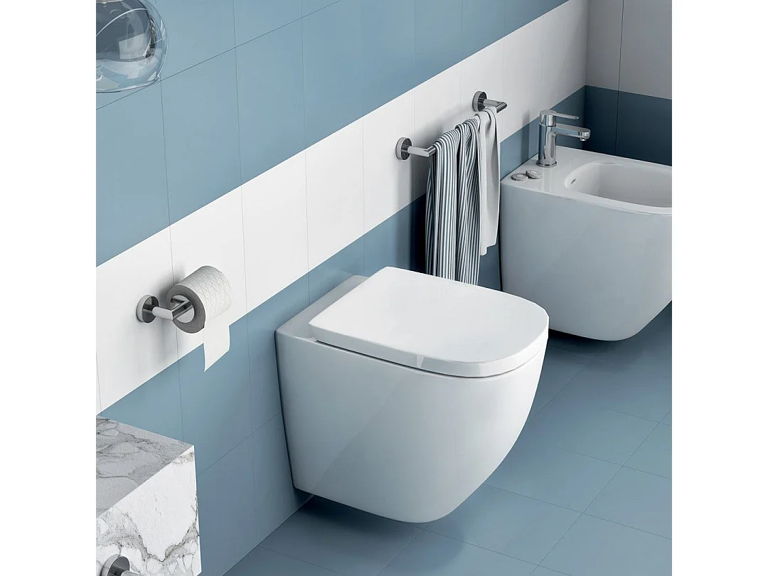 Porte-Rouleau De Papier Toilette Mural En Acier Inoxydable Chromé Brillant  | Loto