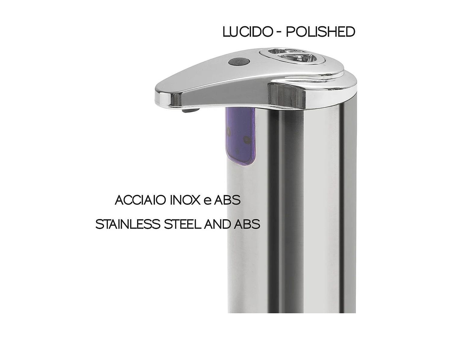 Distributeur De Savon/Gel De Comptoir 240 Ml Chrome Acier Inoxydable| Chromis