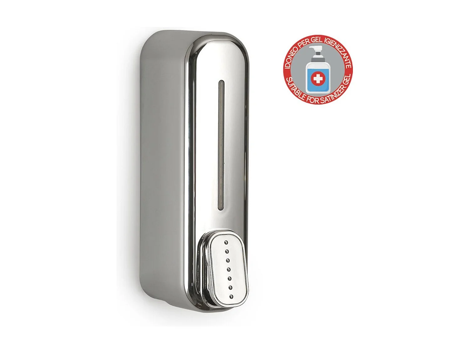 Distributeur Mural En Résine Chromée De 350 Ml De Gel De Savon Désinfectant  | Mullet