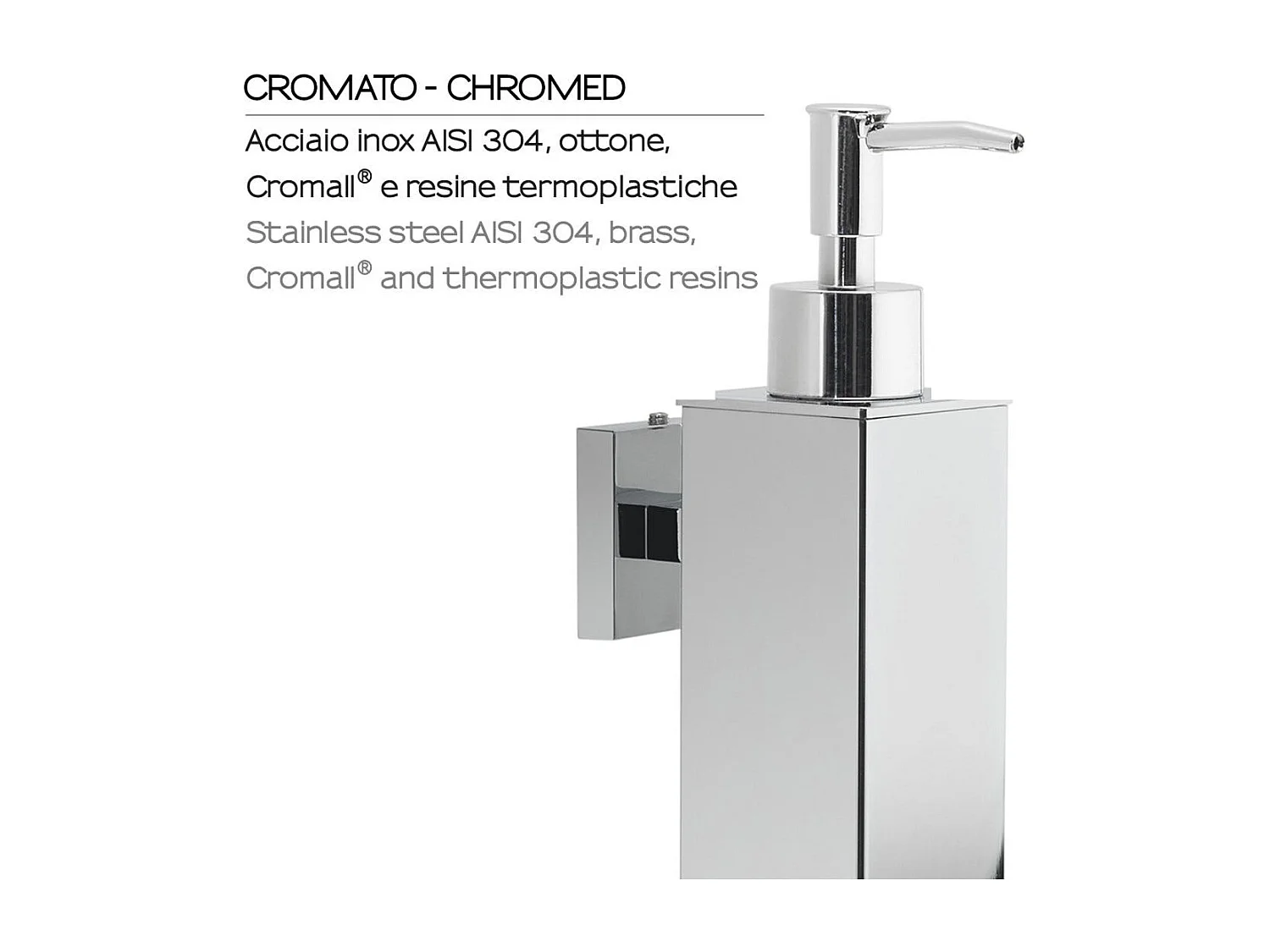 Distributeur De Savon Liquide Mural En Acier Chromé | Seal