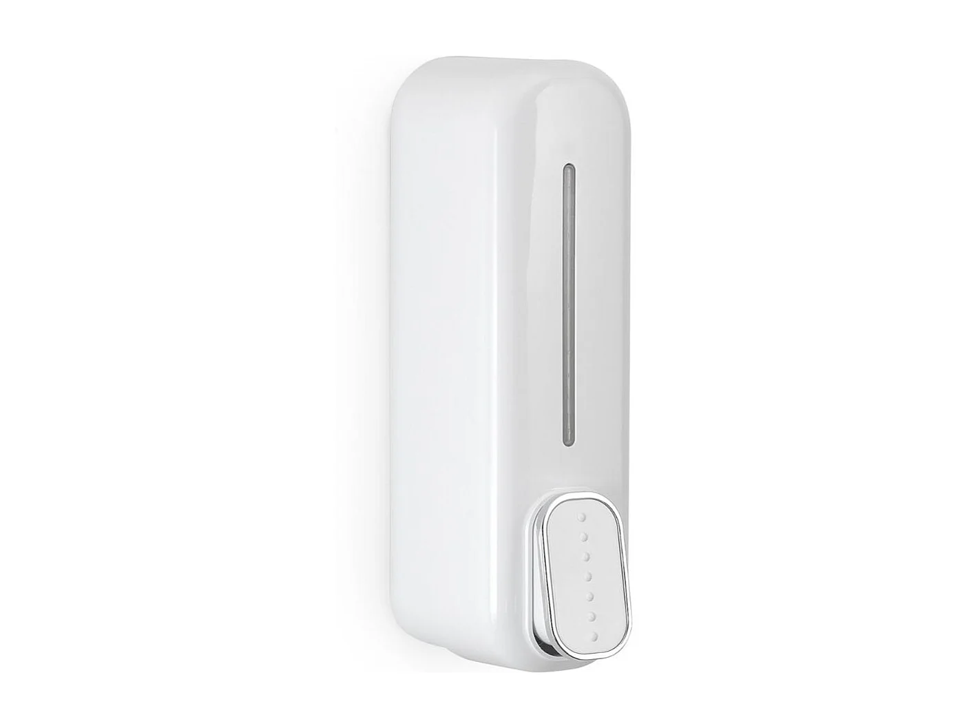 Distributeur De Savon Ou De Gel Désinfectant Blanc 350Ml En Résine Montage Mural  | Mullet