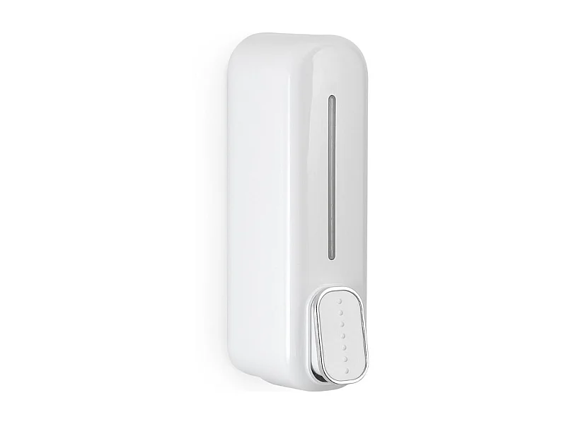 Distributeur De Savon Ou De Gel Désinfectant Blanc 350Ml En Résine Montage Mural  | Mullet