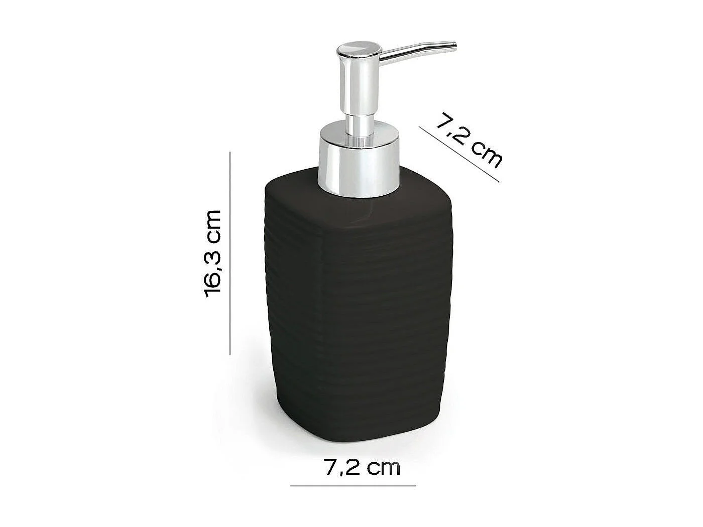 Distributeur De Savon En Céramique Noire De 240 Ml  | Calla