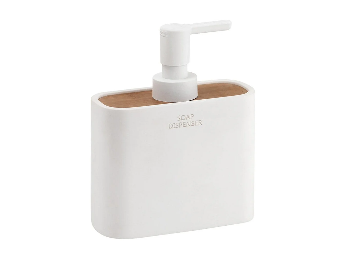 Distributeur De Savon 300 Ml En Bambou Blanc | Alisso