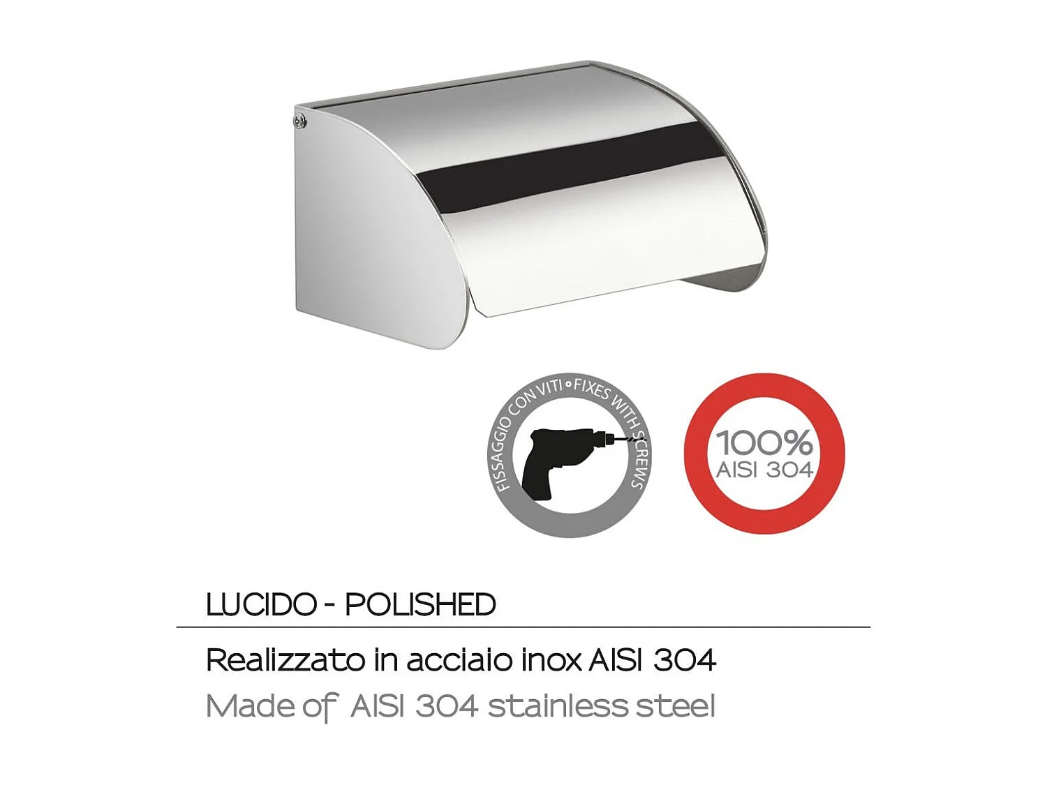 Porte-Rouleau De Papier Toilette Mural En Chrome Poli | Loto