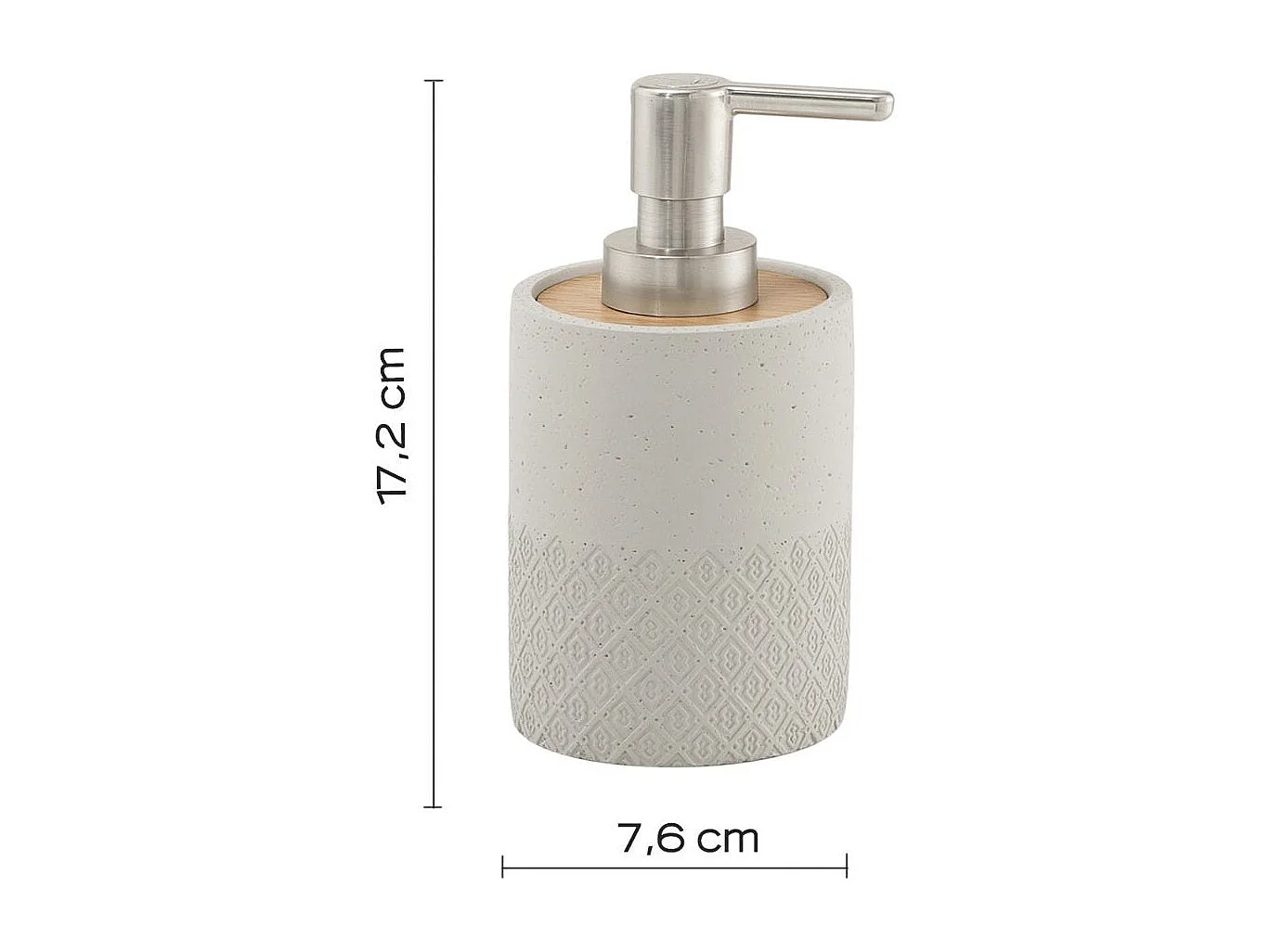 Distributeur De Savon En Béton Gris 130 Ml  | Anemone