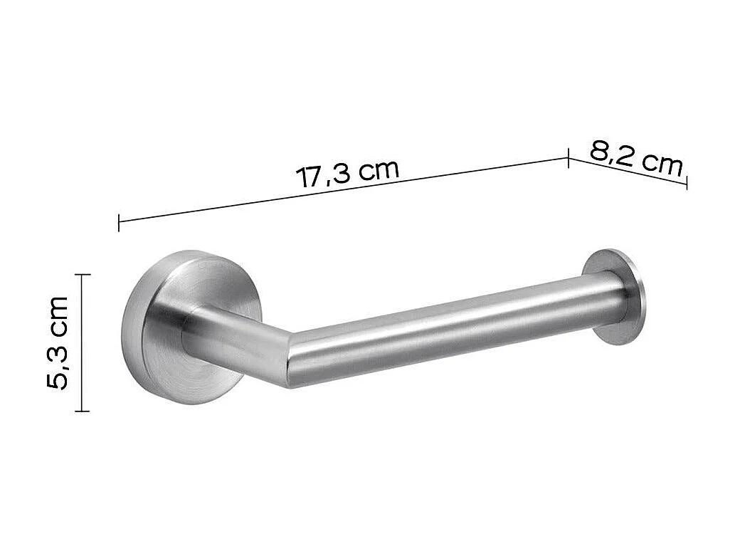 Porte-Rouleau Mural En Acier Chromé Brossé | Loto