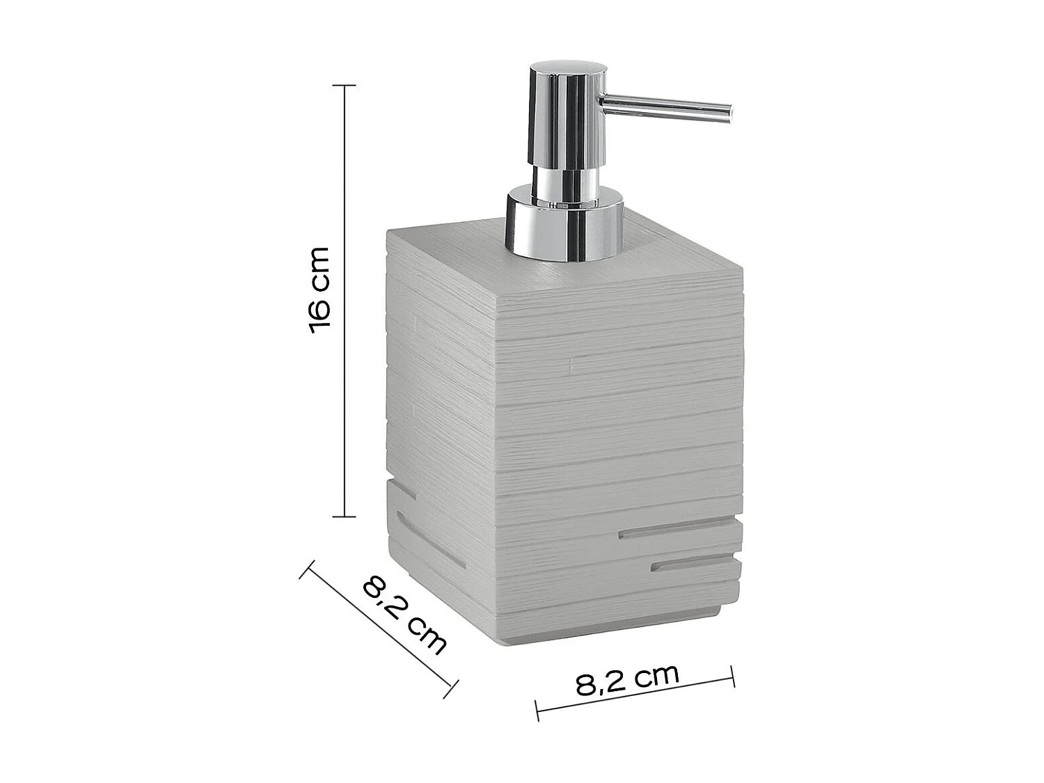 Distributeur De Savon En Résine Grise 420 Ml  | Pervinca