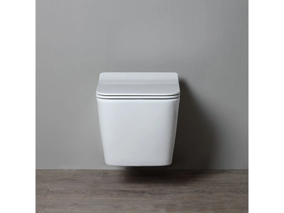 Wc Suspendu En Céramique Sans Rebord | Rock