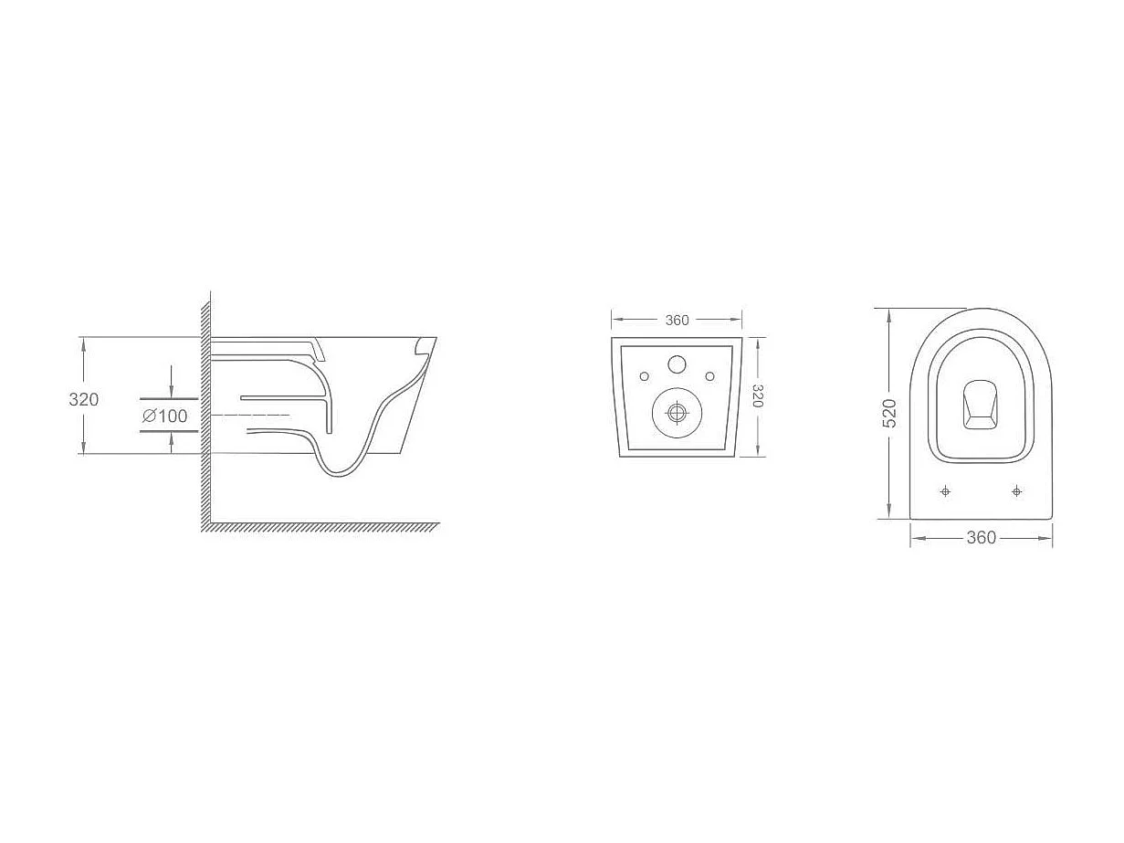 Bidet Et Wc Suspendus En Céramique Au Ras Du Mur | Blues