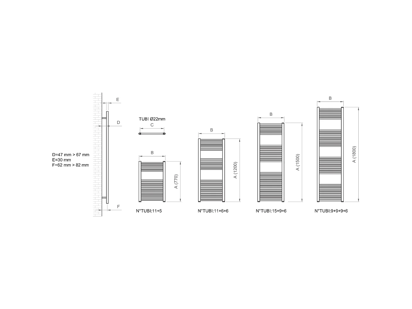 Sèche-Serviettes De Bain 60X120 Acier Blanc
