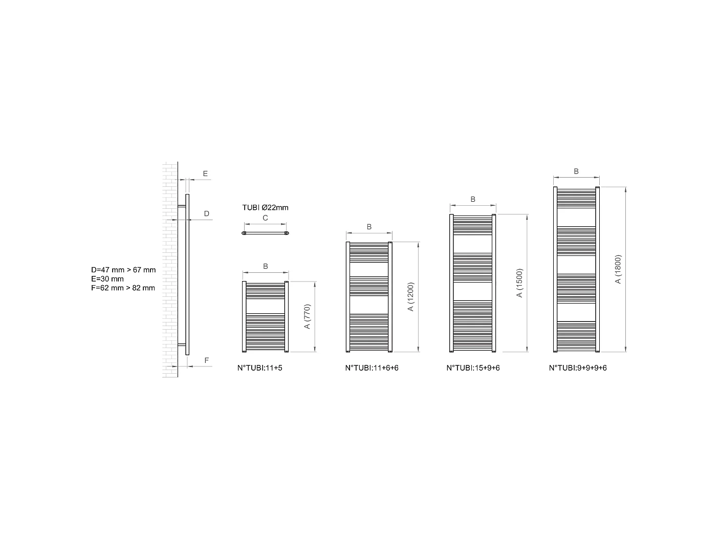 Sèche-Serviettes De Bain 60X120 Acier Blanc