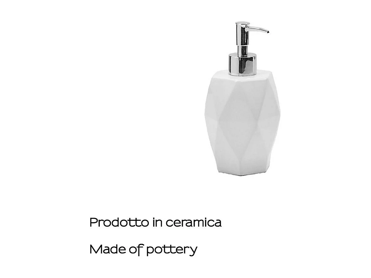 Distributeur De Savon En Céramique Blanche De 360 Ml | Biancospino