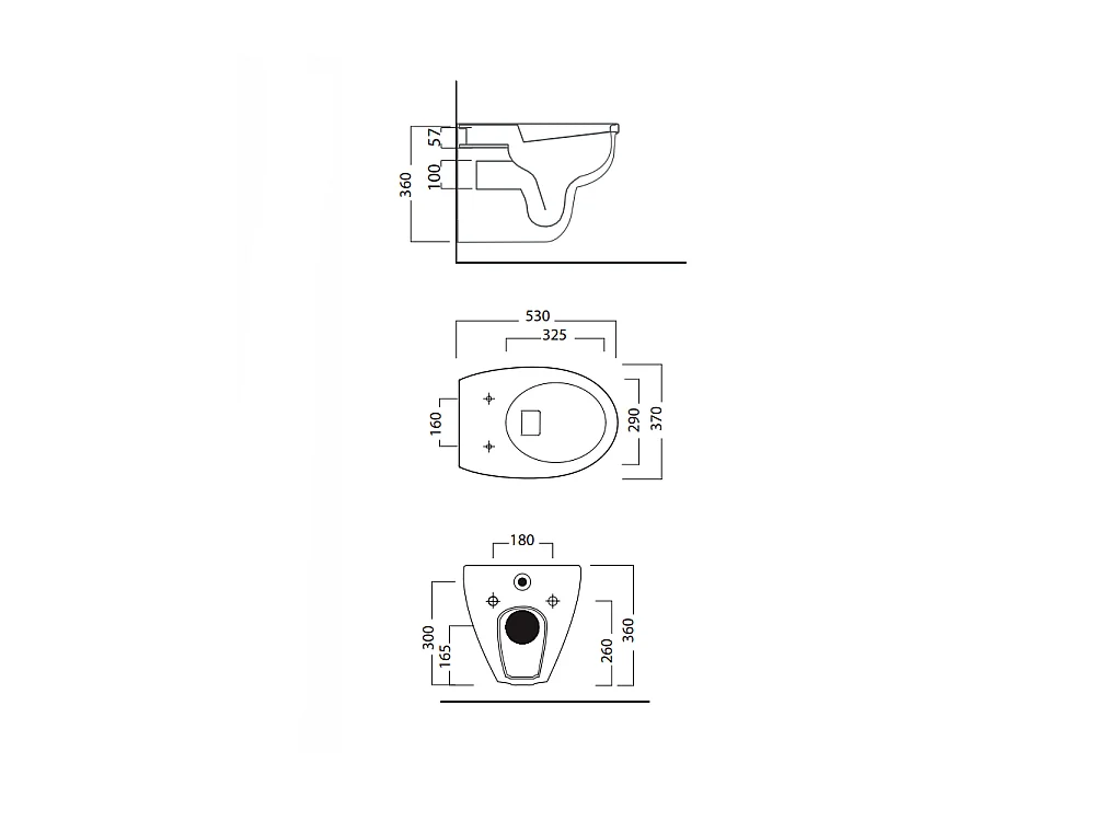 Set De Sanitaires En Céramique Pour Fixation Suspendue | Cipro