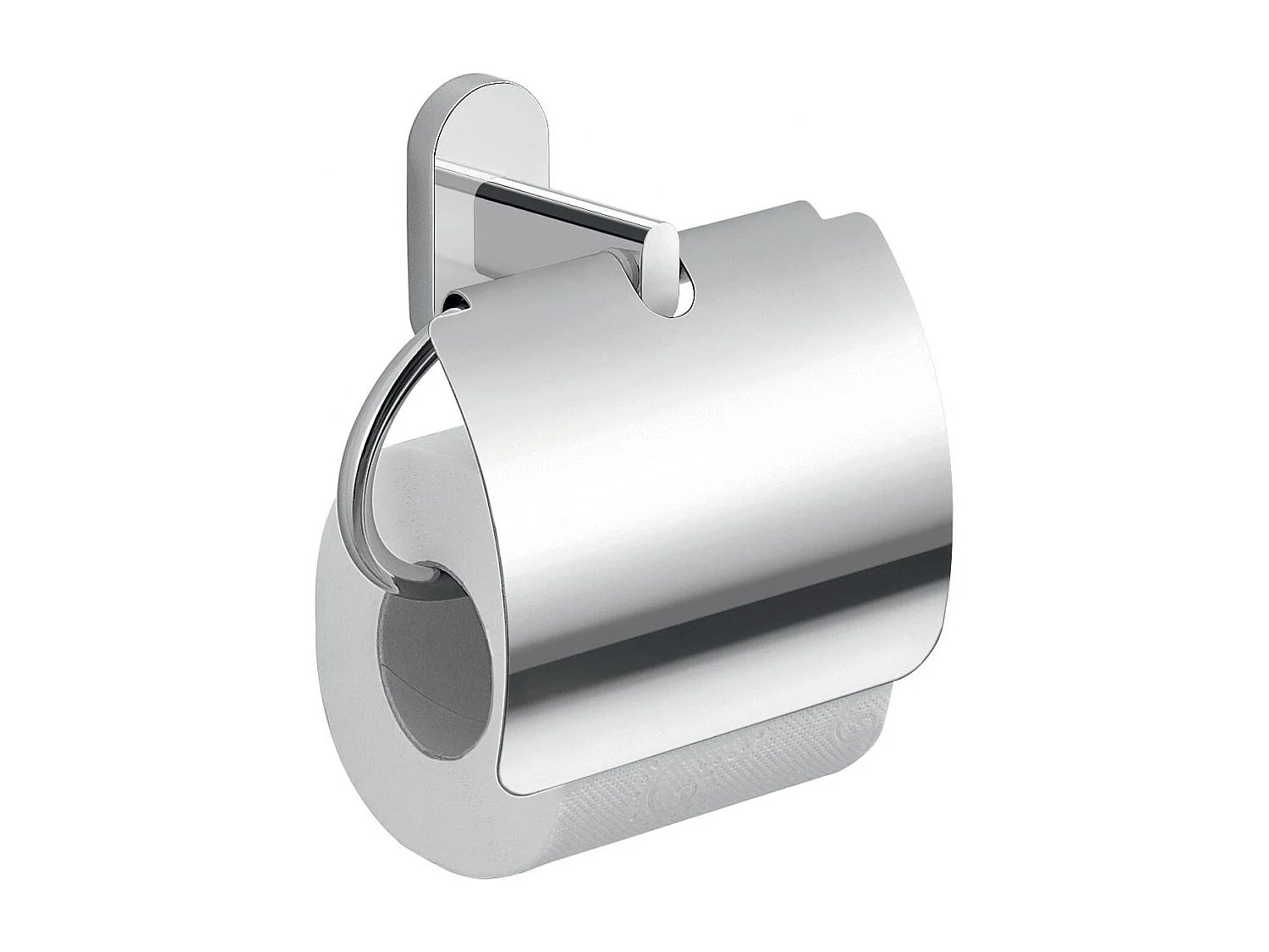 Porte-Rouleau De Salle De Bains Couvert En Métal Chromé | Cipro