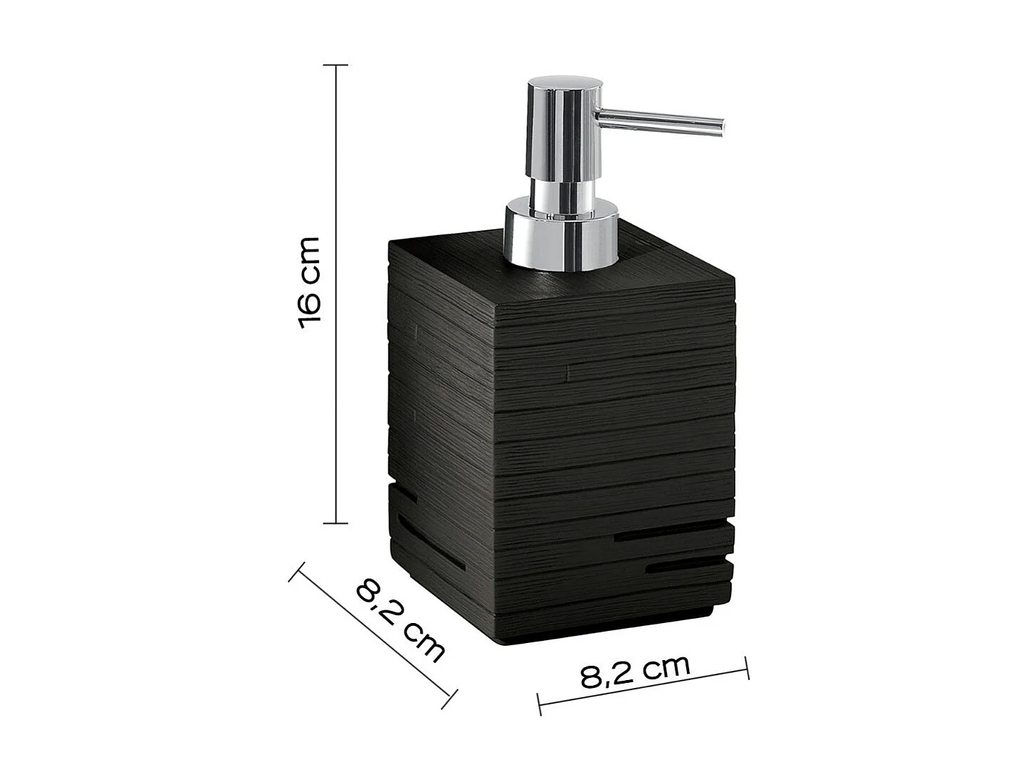 Distributeur De Savon En Résine Noire 420 Ml  | Pervinca