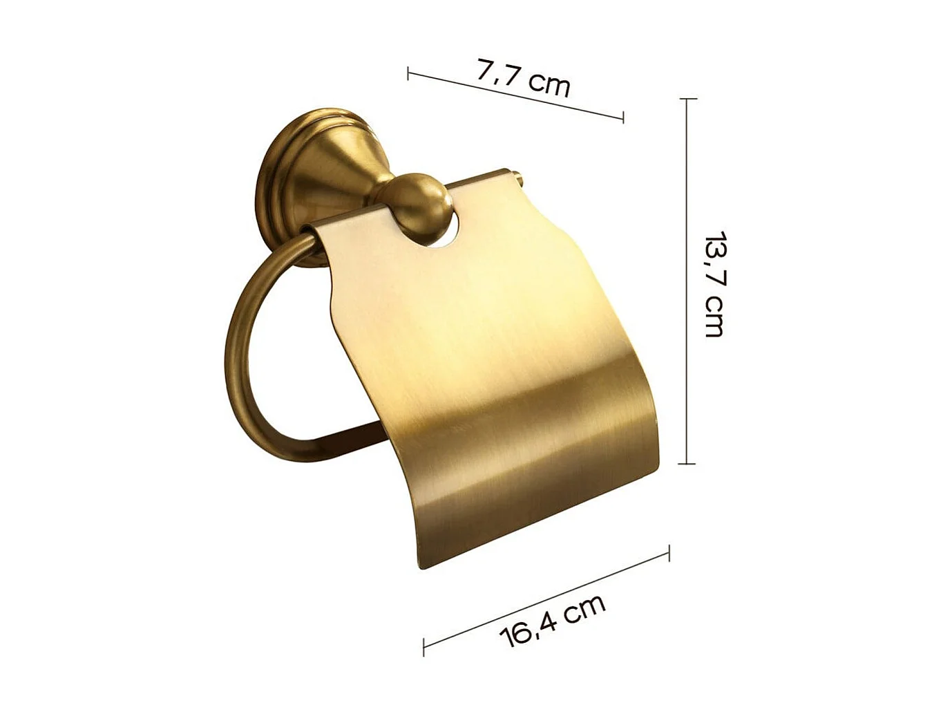 Porte-Papier Hygiénique Mural Bronze  | Rosa