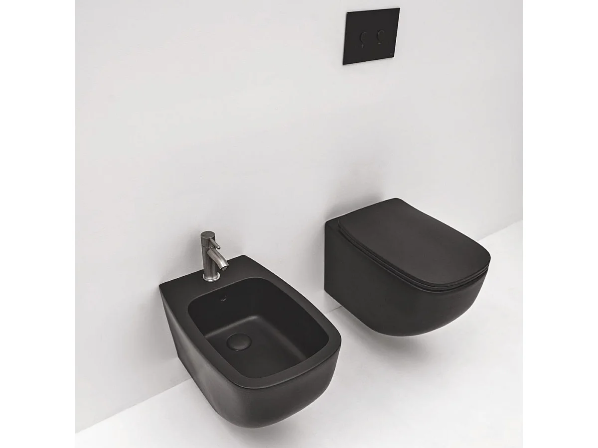 Ensemble De Salle De Bains À Suspendre Noir Mat | Mozart