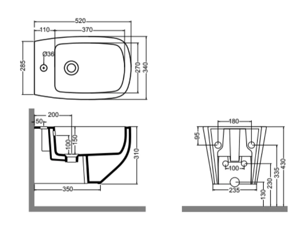 Ensemble De Salle De Bains À Suspendre Noir Mat | Mozart