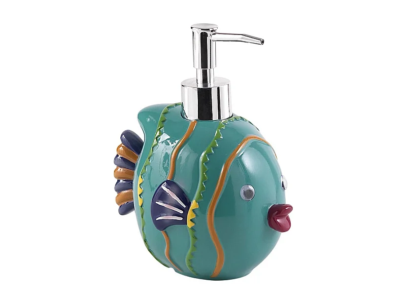 Distributeur De Savon En Résine Turquoise 490 Ml  | Ninfea
