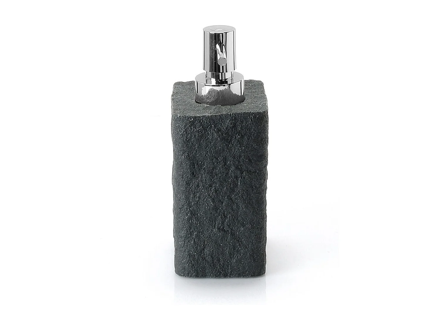 Distributeur De Savon Rectangulaire 360 Ml En Résine Anthracite | Gelso