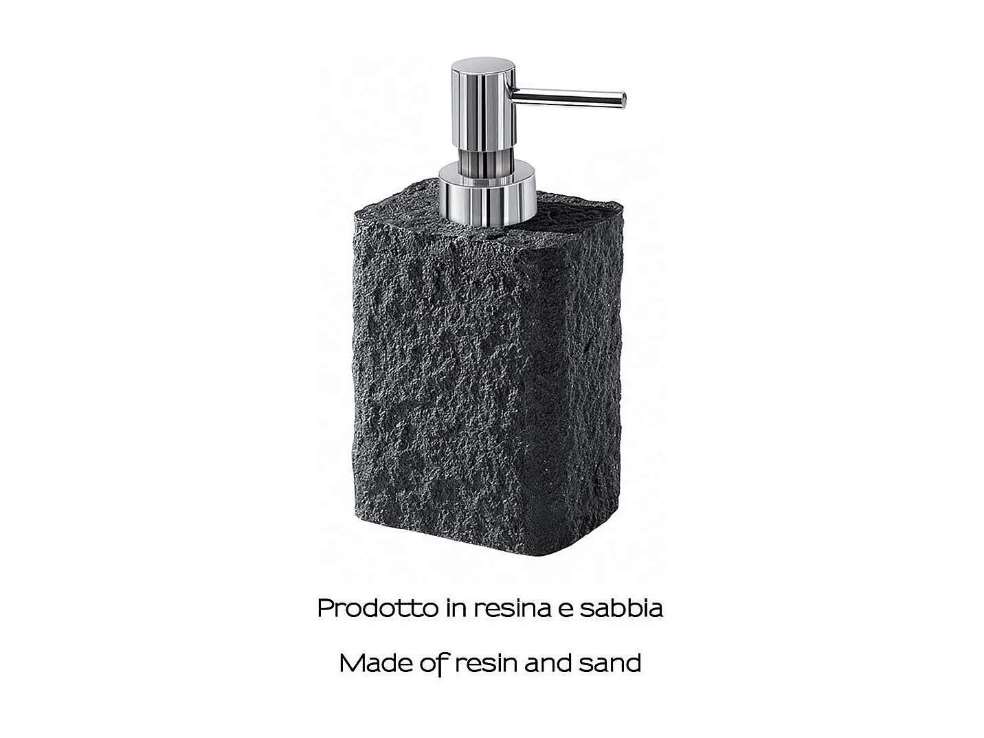 Distributeur De Savon Rectangulaire 360 Ml En Résine Anthracite | Gelso