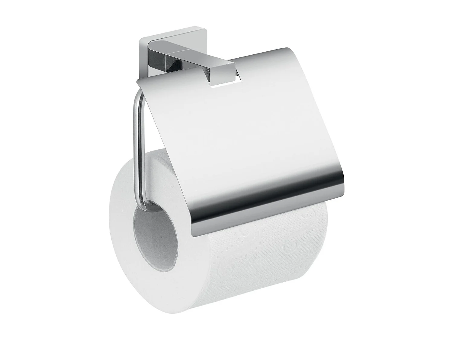 Porte-Rouleau Avec Couvercle En Métal Chromé | Atene