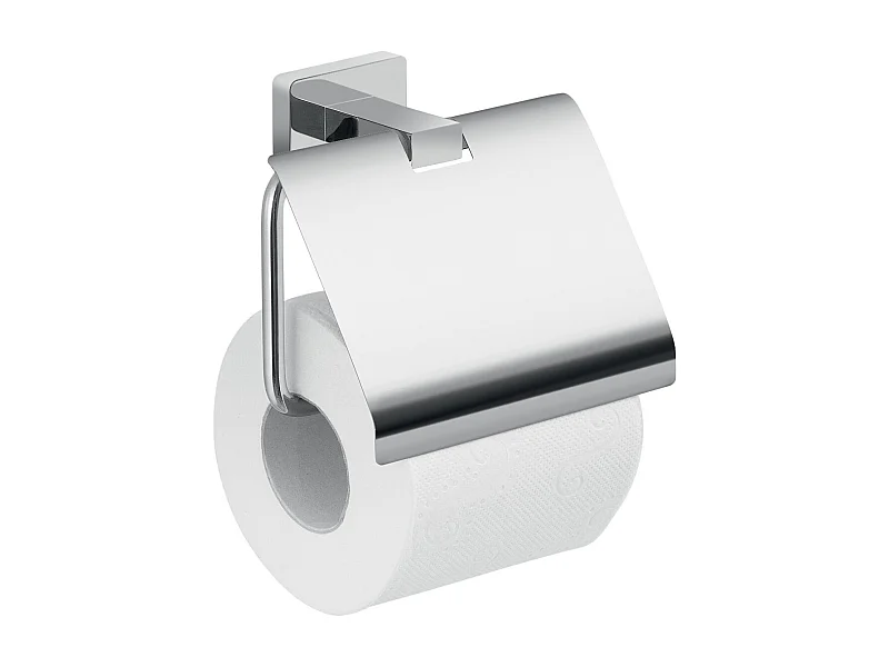 Porte-Rouleau Avec Couvercle En Métal Chromé | Atene