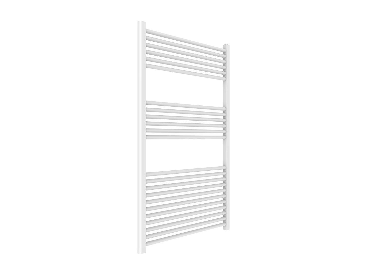 Sèche-Serviettes De Bain Blanc En Acier 75X120