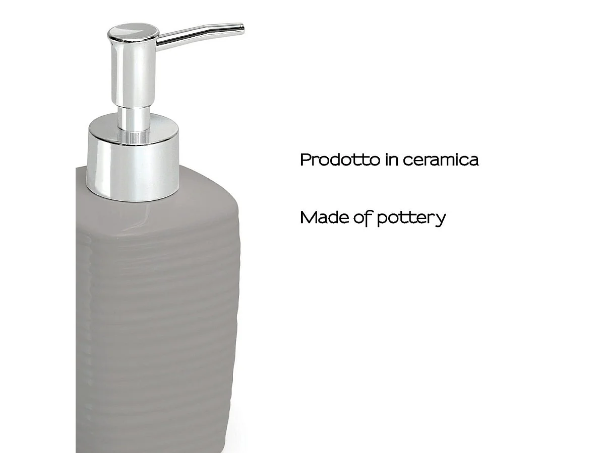 Distributeur De Savon En Céramique De 240 Ml, Gris | Calla
