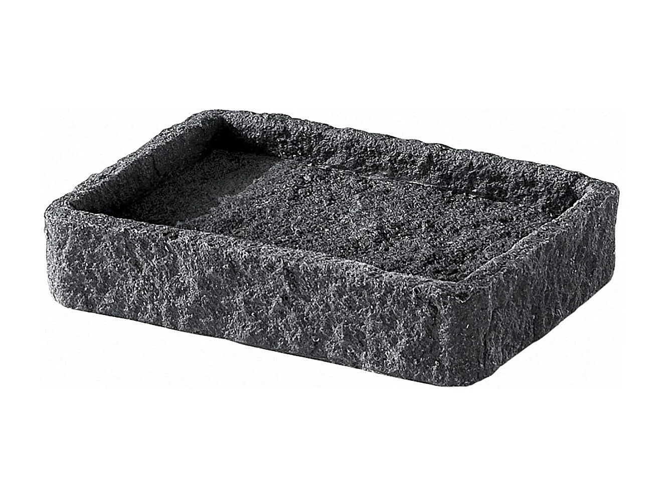 Porte-Savon En Résine Anthracite Rectangulaire | Gelso