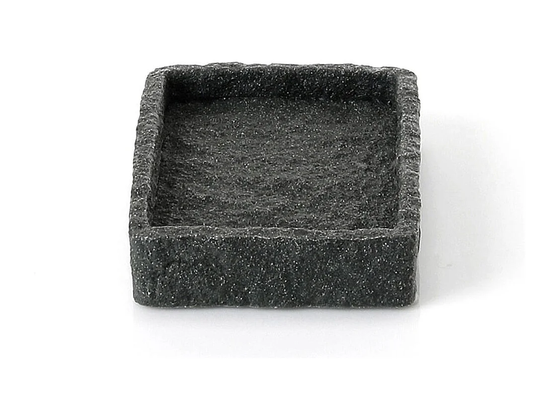 Porte-Savon En Résine Anthracite Rectangulaire | Gelso