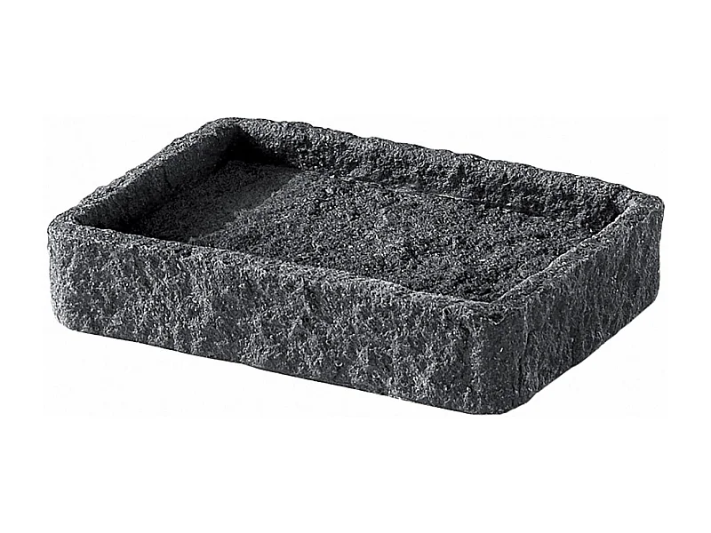 Porte-Savon En Résine Anthracite Rectangulaire | Gelso