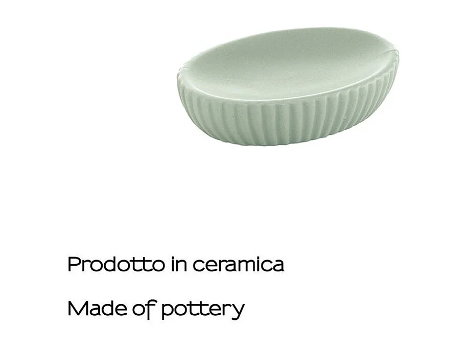 Porte-Savon En Céramique Vert Sauge | Malva