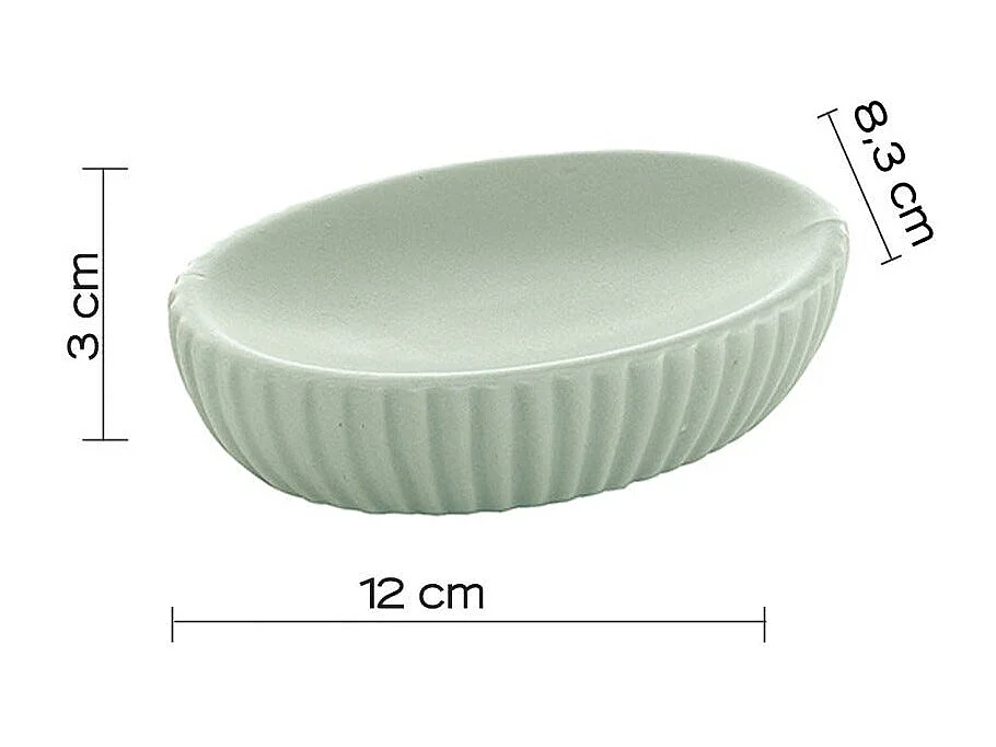 Porte-Savon En Céramique Vert Sauge | Malva