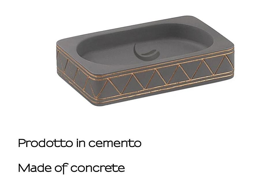 Porte-Savon Rectangulaire En Béton Gris  | Giglio