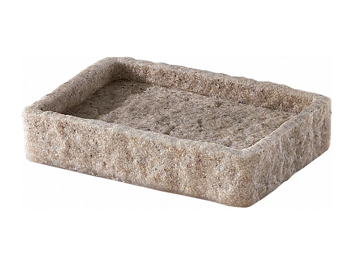 Porte-Savon Rectangulaire En Résine Beige  | Gelso