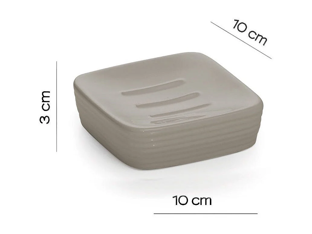 Porte-Savon En Céramique Gris Pigeon Clair | Calla