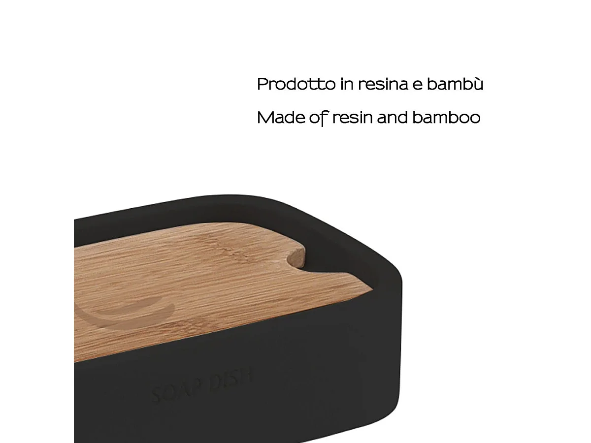 Porte-Savon En Bambou Noir | Alisso