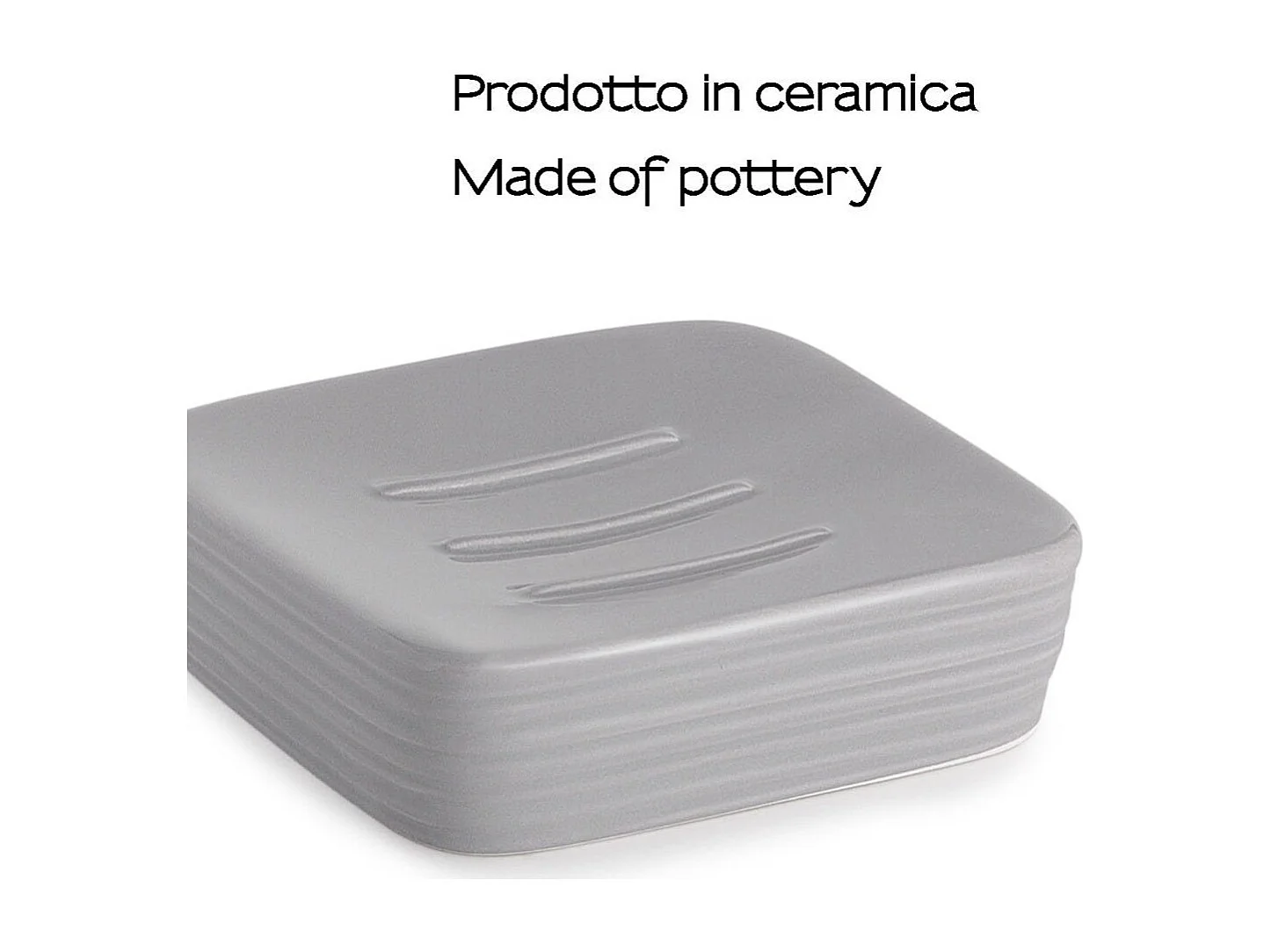 Porte-Savon En Céramique Gris  | Calla