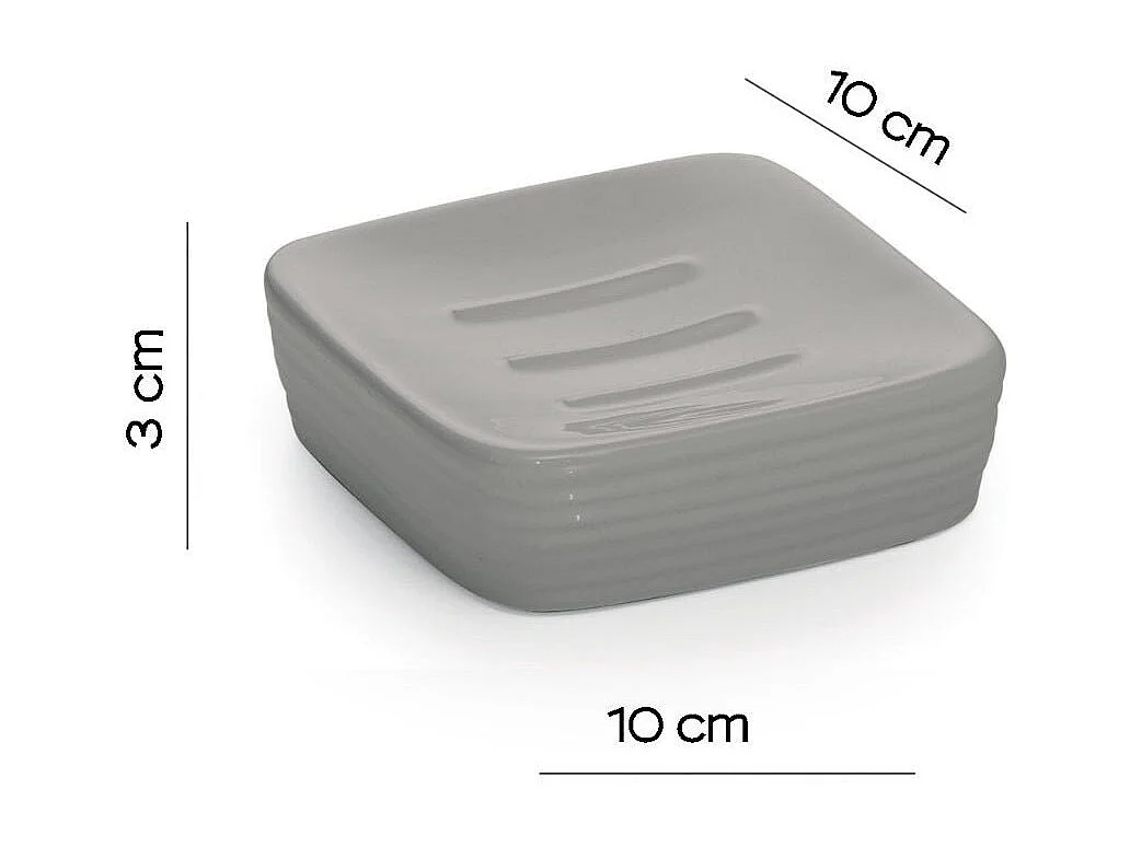 Porte-Savon En Céramique Gris  | Calla