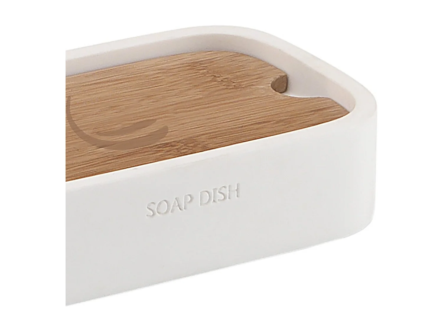 Porte-Savon De Bain En Bambou Blanc | Alisso