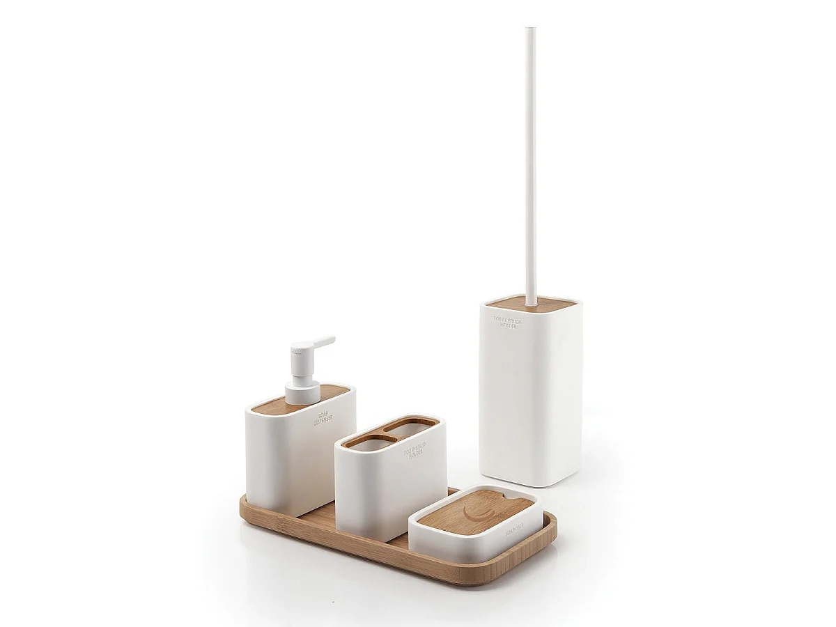 Porte-Savon De Bain En Bambou Blanc | Alisso