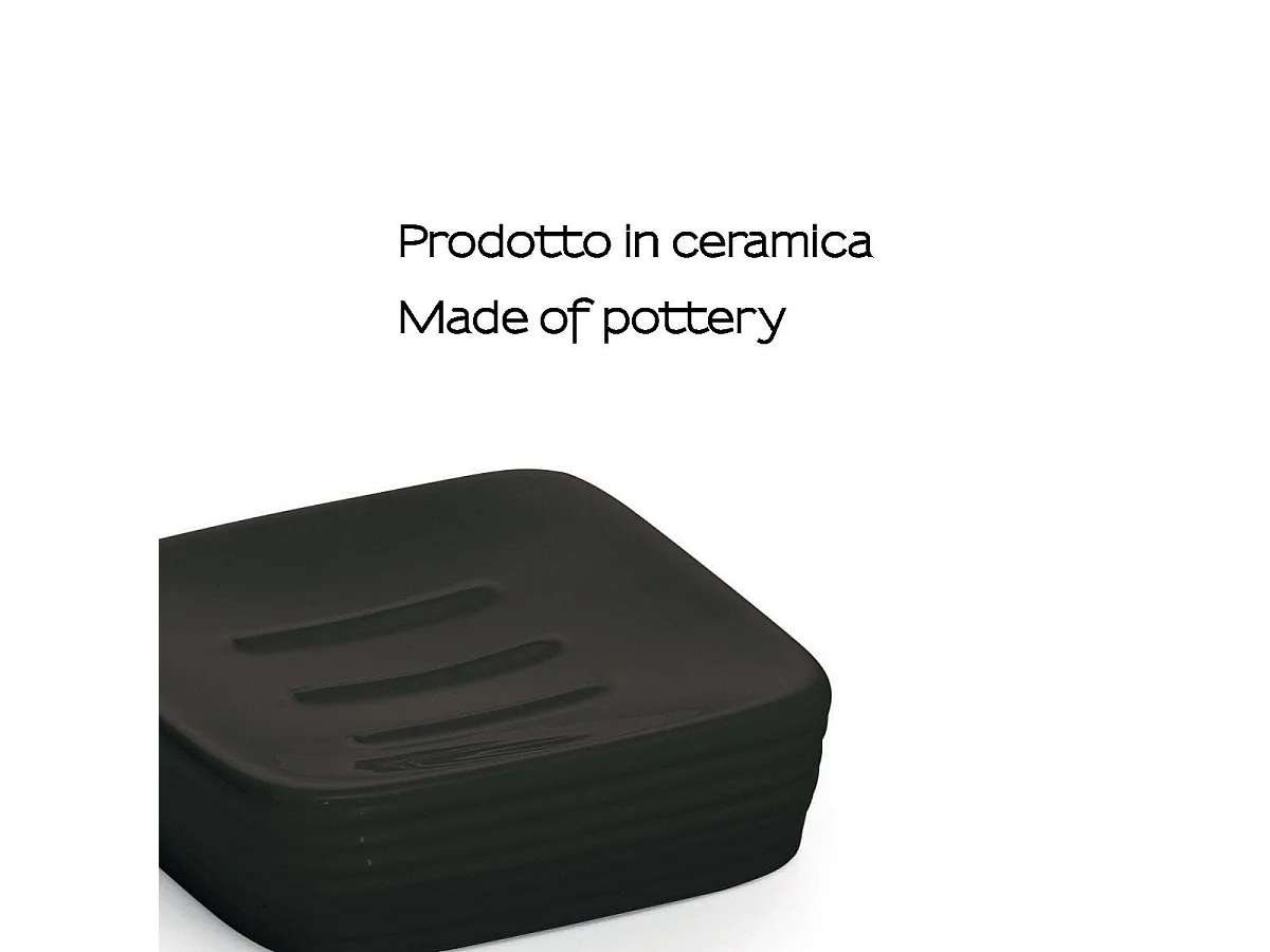Porte-Savon En Céramique Noire  | Calla