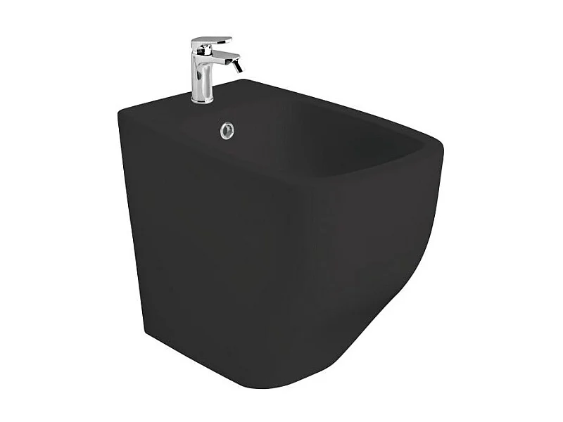 Bidet Affleurant Au Mur Céramique Noir Mat | Mozart