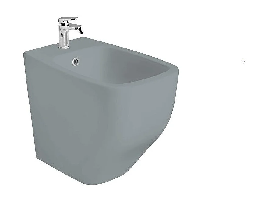 Bidet Sur Pied En Céramique Gris Mat | Mozart