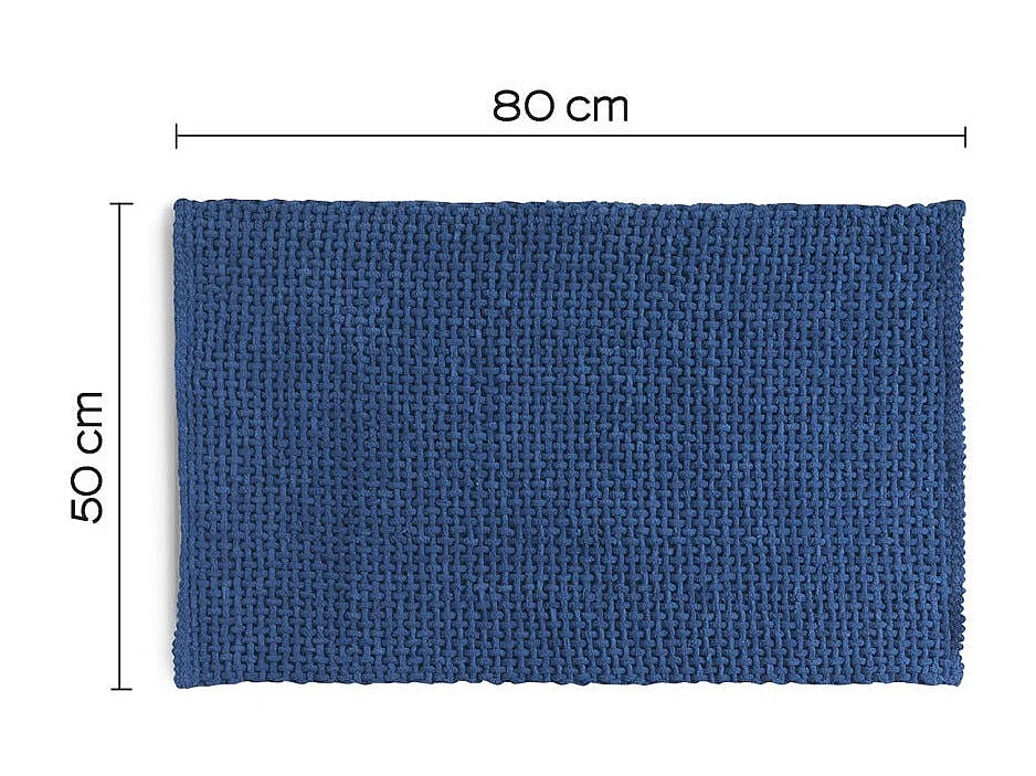 Tapis De Bain Antidérapant 50X80 Bleu | Frangipani